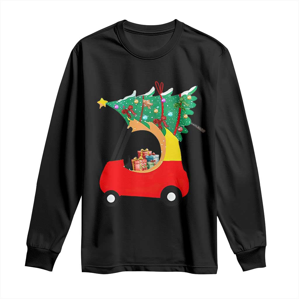 Christmas Kids Long Sleeve Shirt Red Car Tree Cute Xmas Toddler Boys