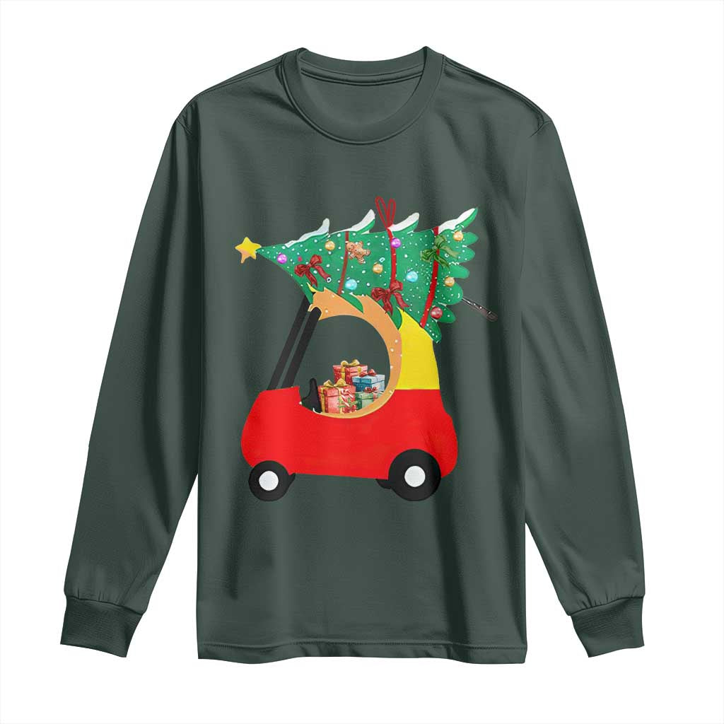 Christmas Kids Long Sleeve Shirt Red Car Tree Cute Xmas Toddler Boys