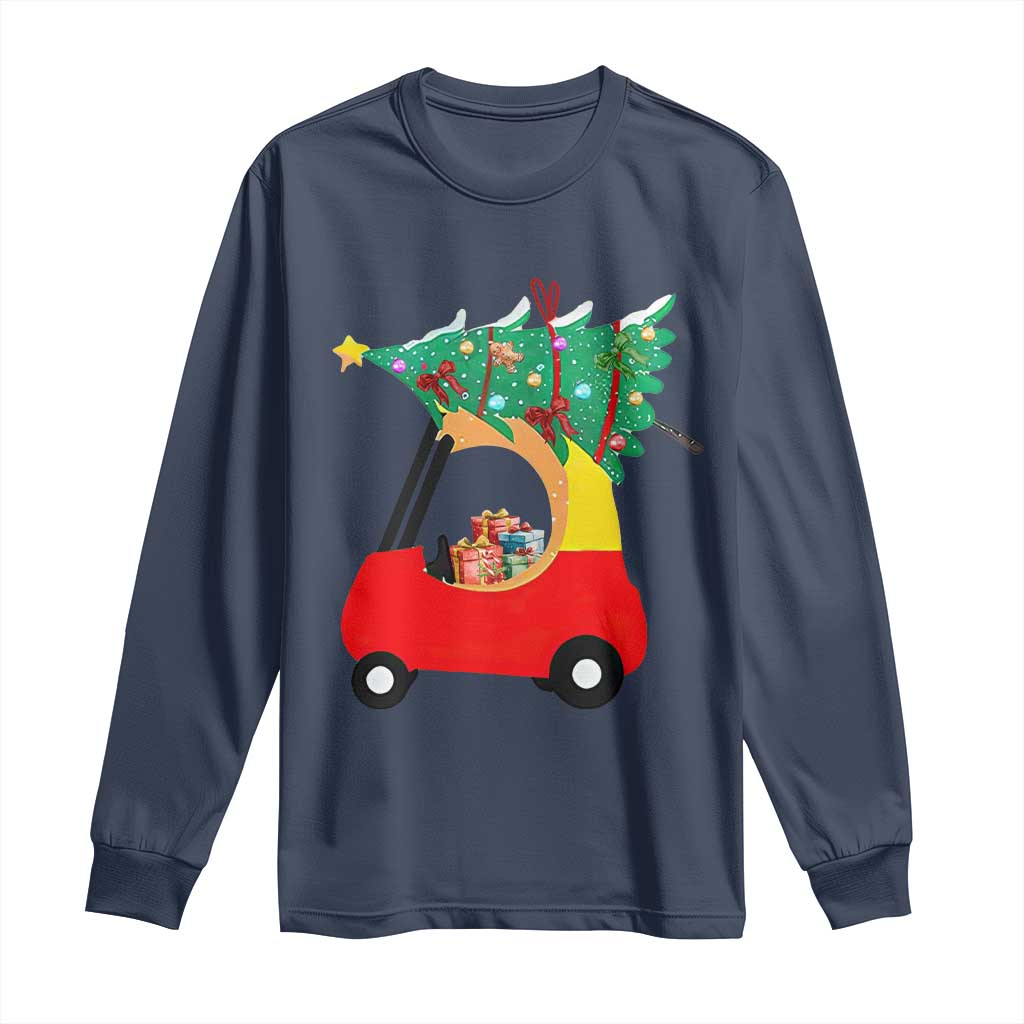 Christmas Kids Long Sleeve Shirt Red Car Tree Cute Xmas Toddler Boys
