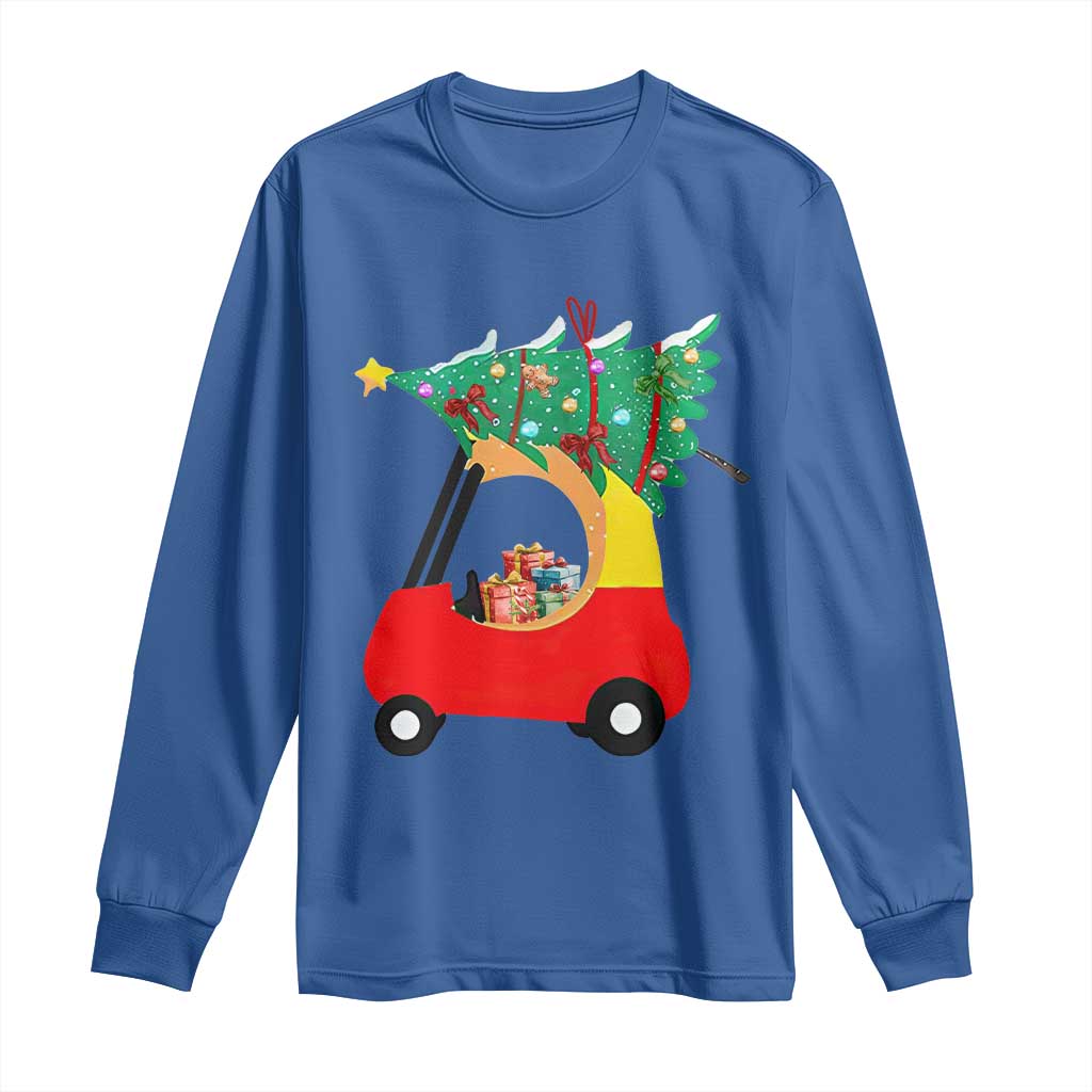 Christmas Kids Long Sleeve Shirt Red Car Tree Cute Xmas Toddler Boys