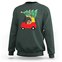 Christmas Kids Sweatshirt Red Car Tree Cute Xmas Toddler Boys - Wonder Print Shop