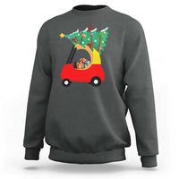 Christmas Kids Sweatshirt Red Car Tree Cute Xmas Toddler Boys - Wonder Print Shop