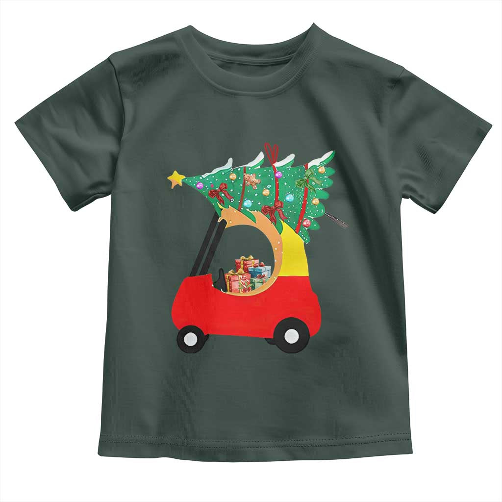 Christmas Kids Toddler T Shirt Red Car Tree Cute Xmas Toddler Boys