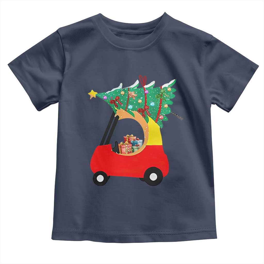 Christmas Kids Toddler T Shirt Red Car Tree Cute Xmas Toddler Boys