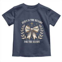 Jesus is the Reason Toddler T Shirt Xmas Jesus Lover Religious Christmas Coquette Bow