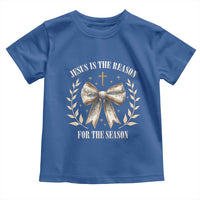 Jesus is the Reason Toddler T Shirt Xmas Jesus Lover Religious Christmas Coquette Bow