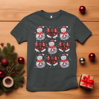 Christmas Coquette T Shirt Girly Xmas Disco Snowman Bow - Wonder Print Shop