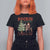 Western Christmas T Shirt For Women Vintage 90s Cowboy Santa Claus Xmas Tree - Wonder Print Shop