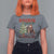 Western Christmas T Shirt For Women Vintage 90s Cowboy Santa Claus Xmas Tree - Wonder Print Shop