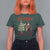 Western Christmas T Shirt For Women Vintage 90s Cowboy Santa Claus Xmas Tree - Wonder Print Shop