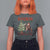 Western Christmas T Shirt For Women Vintage 90s Cowboy Santa Claus Xmas Tree - Wonder Print Shop