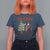 Western Christmas T Shirt For Women Vintage 90s Cowboy Santa Claus Xmas Tree - Wonder Print Shop