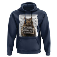 Funny Cat Christmas Hoodie Mugshot I Knocked Down The Xmas Tree