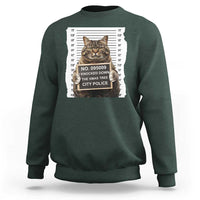 Funny Cat Christmas Sweatshirt Mugshot I Knocked Down The Xmas Tree - Wonder Print Shop