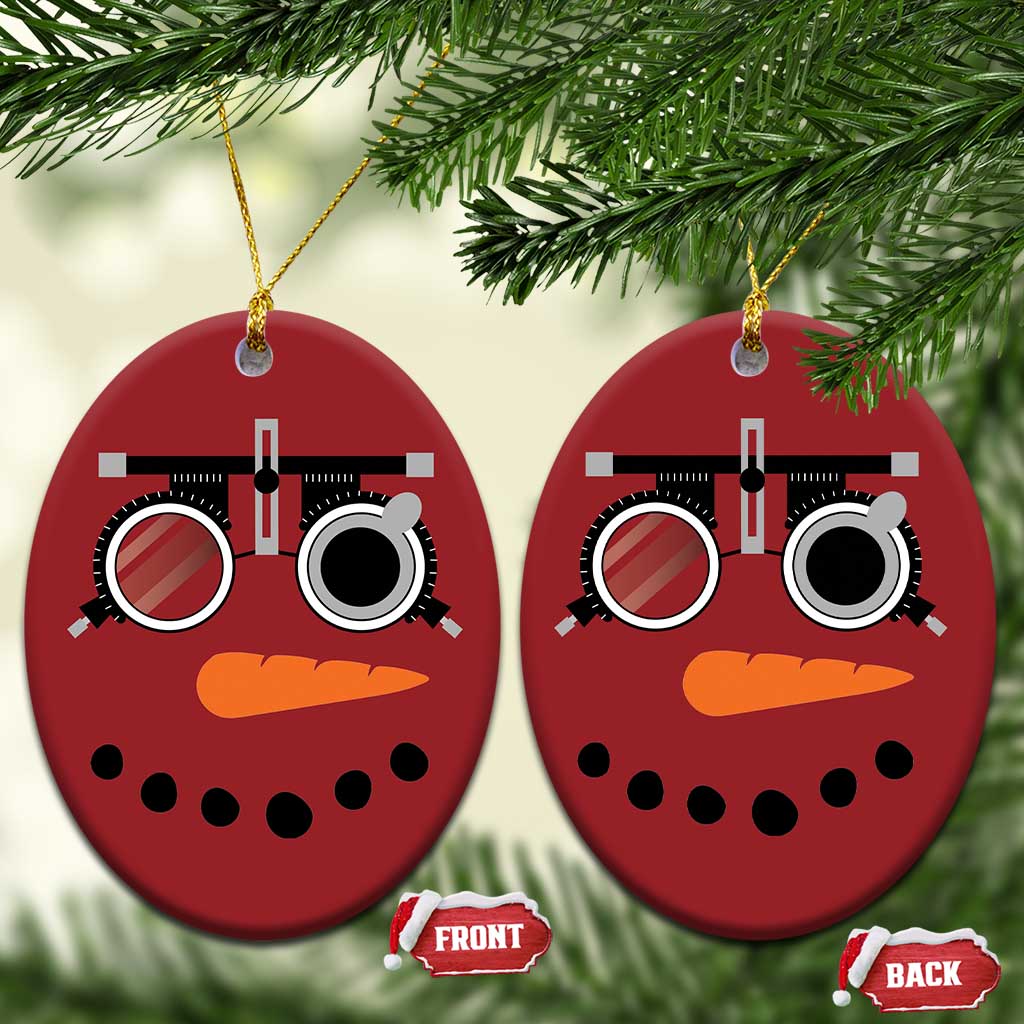 Xmas Optometry Christmas Ornament Funny Snowman Optometrist Eye Doctor Ophthalmologist - Wonder Print Shop