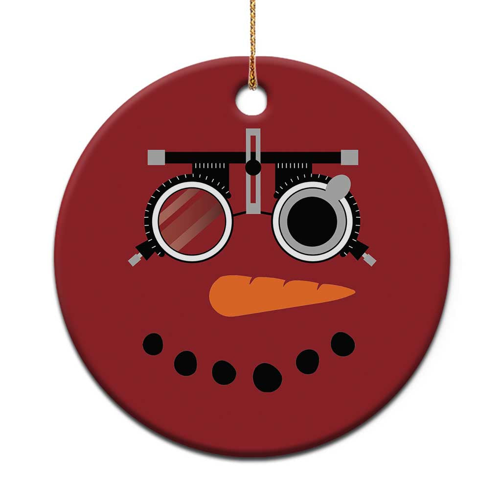 Xmas Optometry Christmas Ornament Funny Snowman Optometrist Eye Doctor Ophthalmologist - Wonder Print Shop