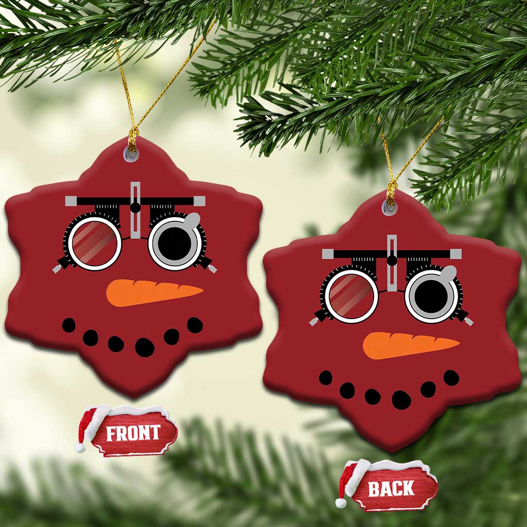 Xmas Optometry Christmas Ornament Funny Snowman Optometrist Eye Doctor Ophthalmologist - Wonder Print Shop