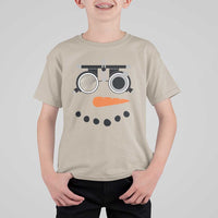 Christmas Optometry T Shirt For Kid Funny Snowman Optometrist Eye Doctor Ophthalmologist - Wonder Print Shop
