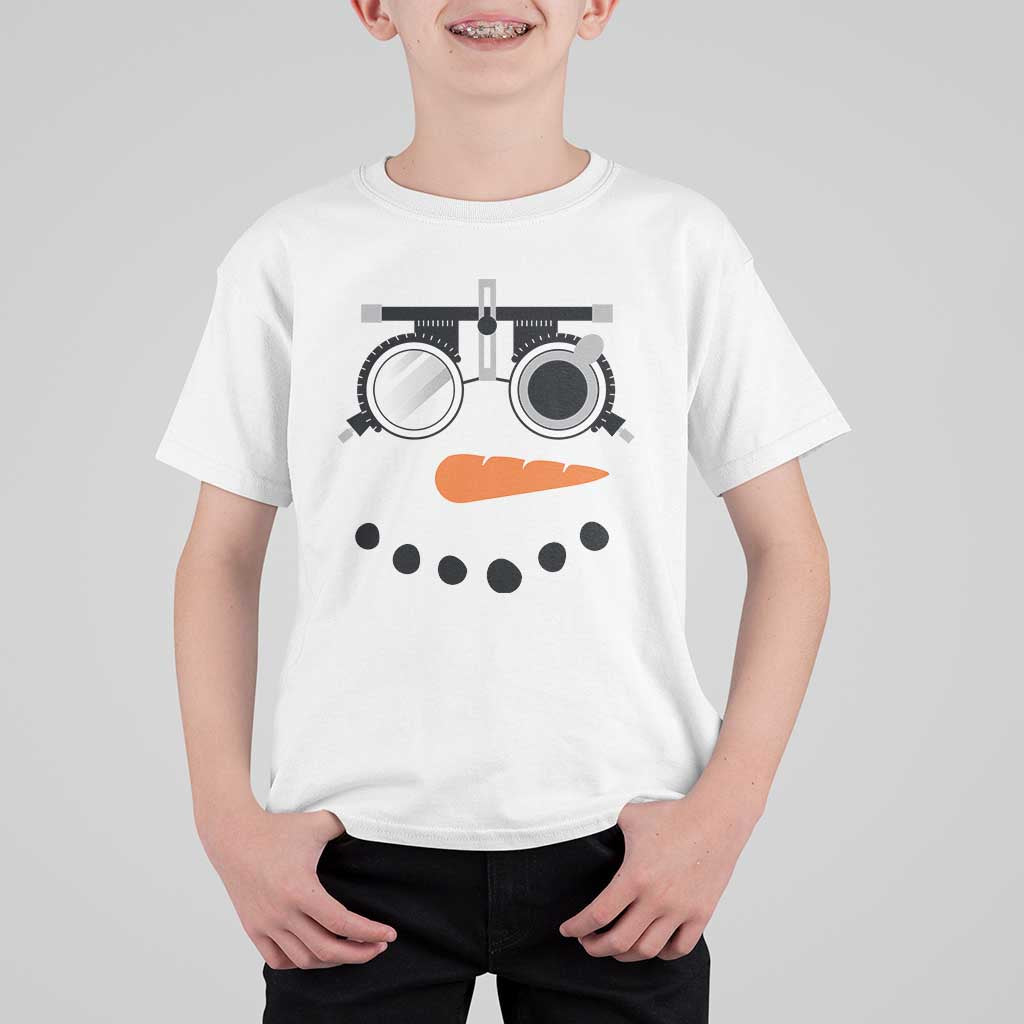 Christmas Optometry T Shirt For Kid Funny Snowman Optometrist Eye Doctor Ophthalmologist - Wonder Print Shop