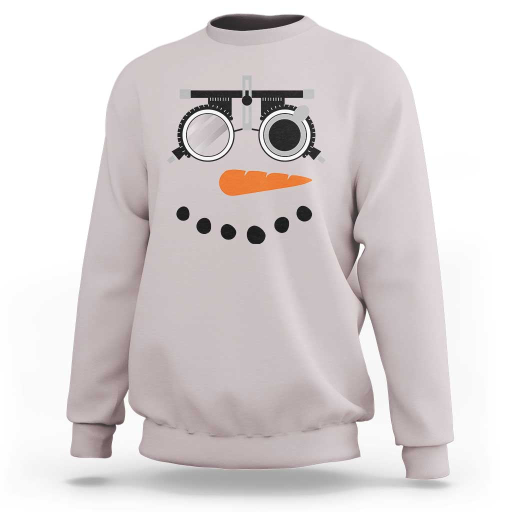Christmas Optometry Sweatshirt Funny Snowman Optometrist Eye Doctor Ophthalmologist - Wonder Print Shop