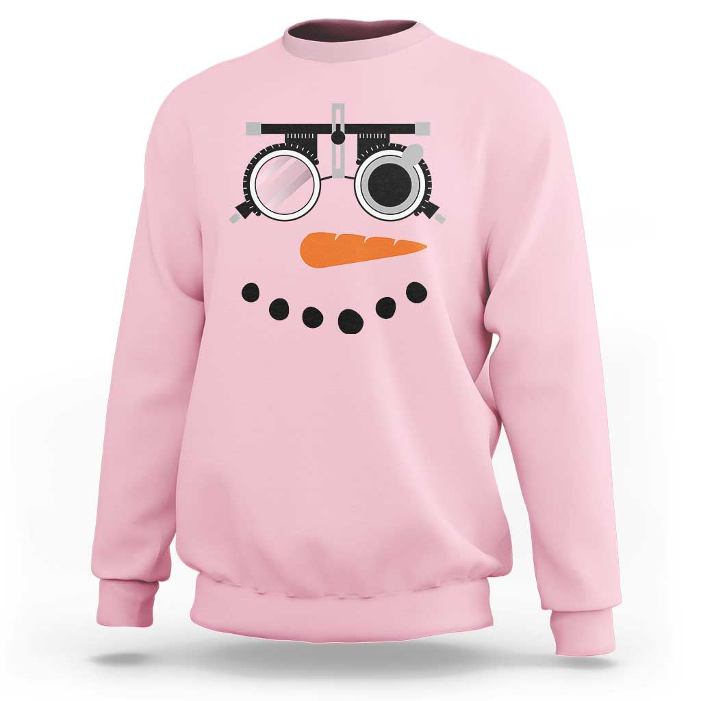 Christmas Optometry Sweatshirt Funny Snowman Optometrist Eye Doctor Ophthalmologist - Wonder Print Shop