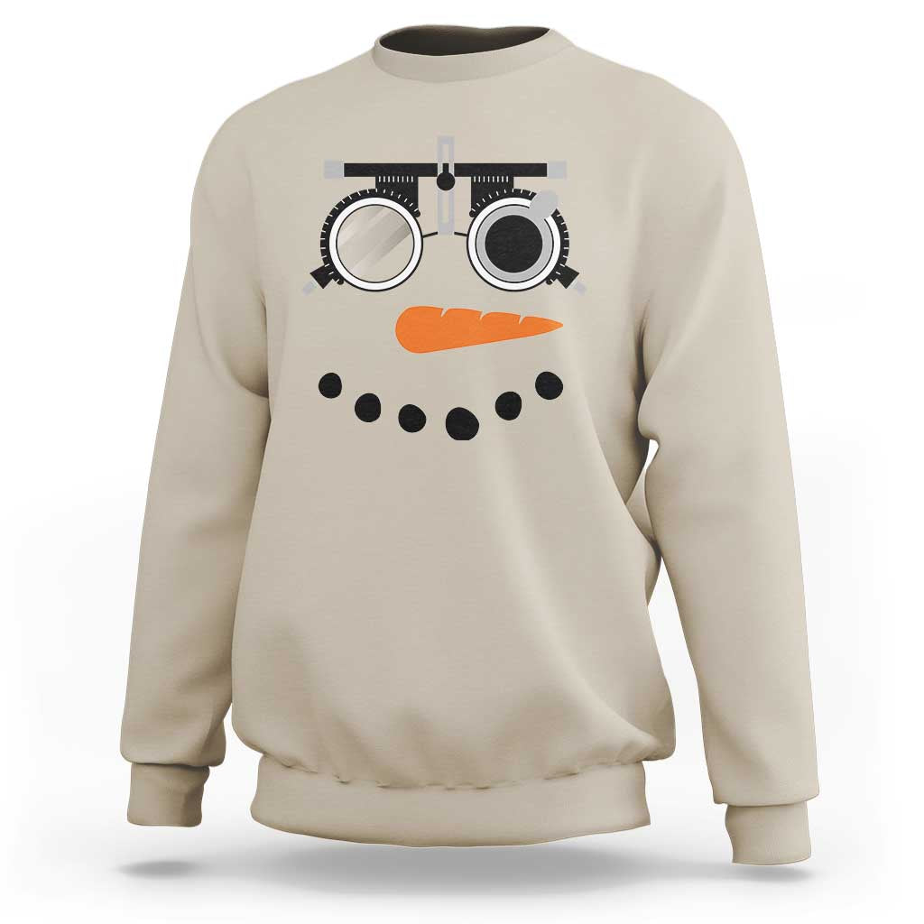 Christmas Optometry Sweatshirt Funny Snowman Optometrist Eye Doctor Ophthalmologist - Wonder Print Shop
