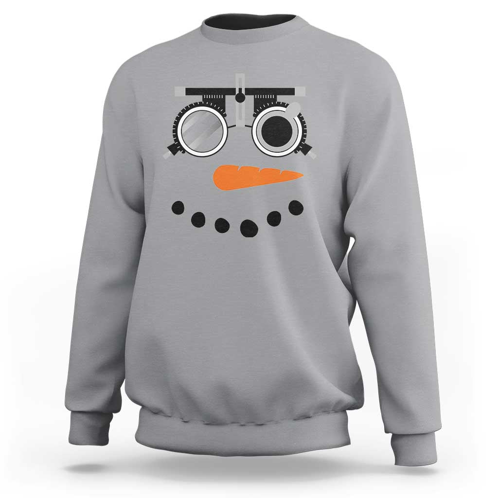 Christmas Optometry Sweatshirt Funny Snowman Optometrist Eye Doctor Ophthalmologist - Wonder Print Shop