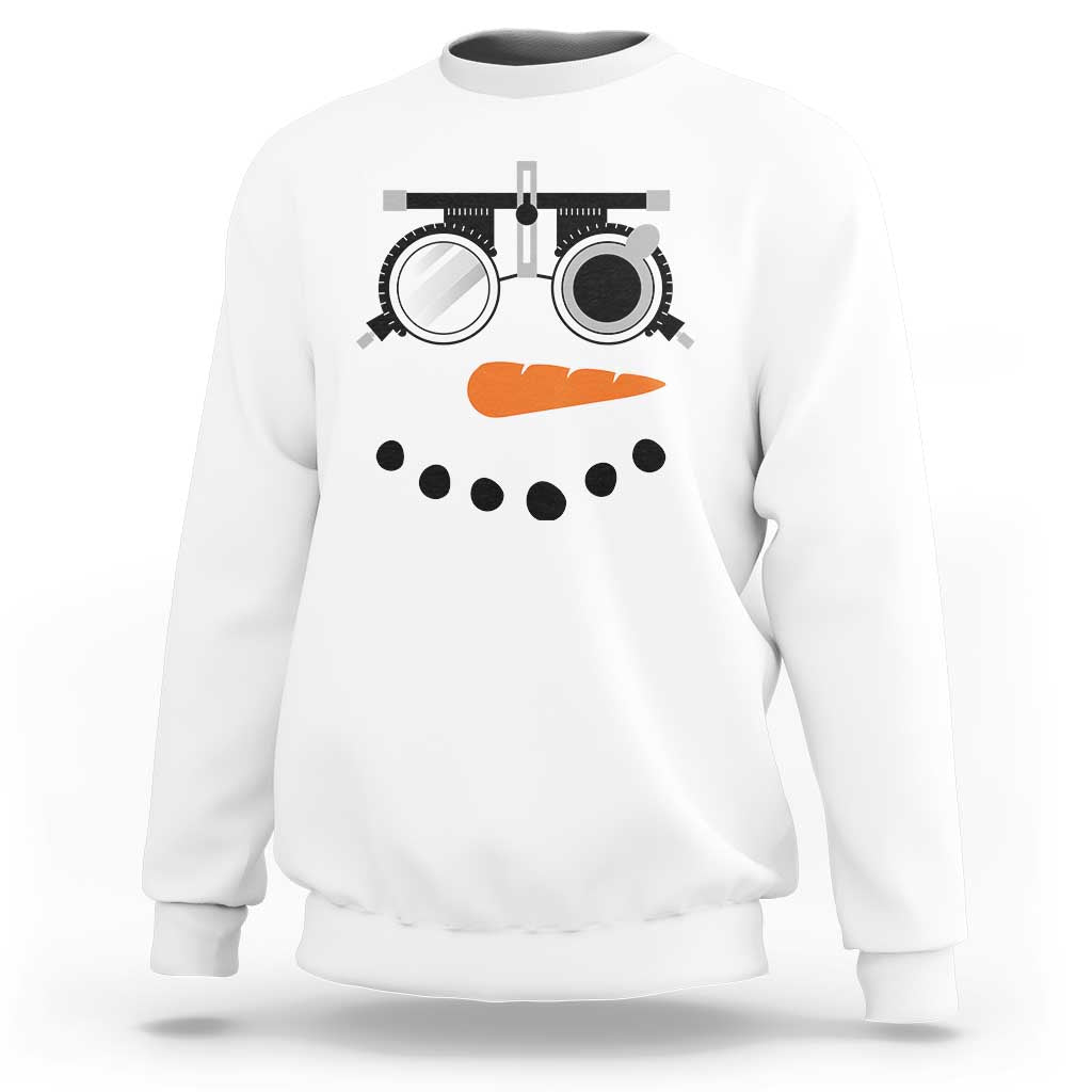 Christmas Optometry Sweatshirt Funny Snowman Optometrist Eye Doctor Ophthalmologist - Wonder Print Shop
