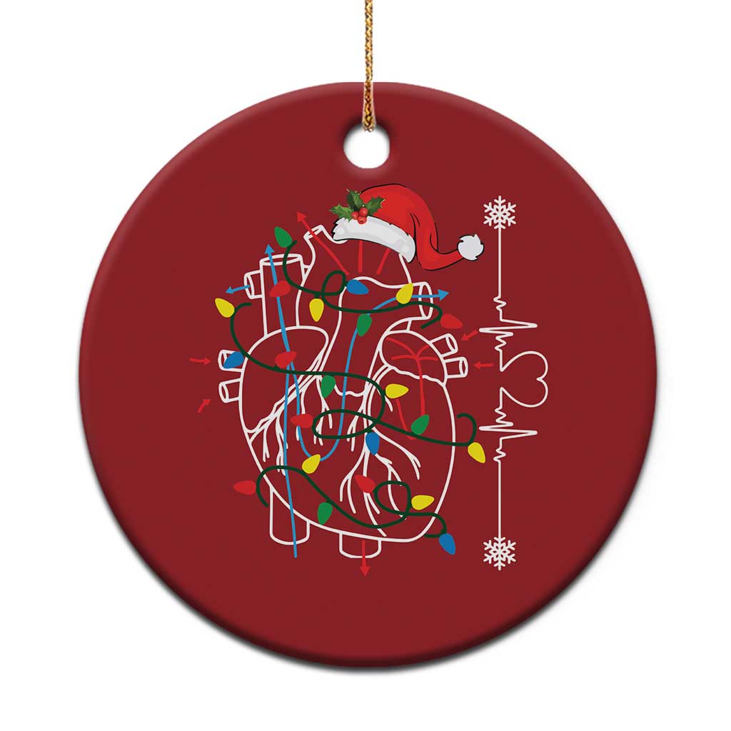 Xmas Cardiac Nurse Christmas Ornament Anatomical Xmas Heart Anatomy - Wonder Print Shop