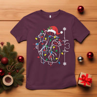 Christmas Cardiac Nurse T Shirt Anatomical Xmas Heart Anatomy - Wonder Print Shop