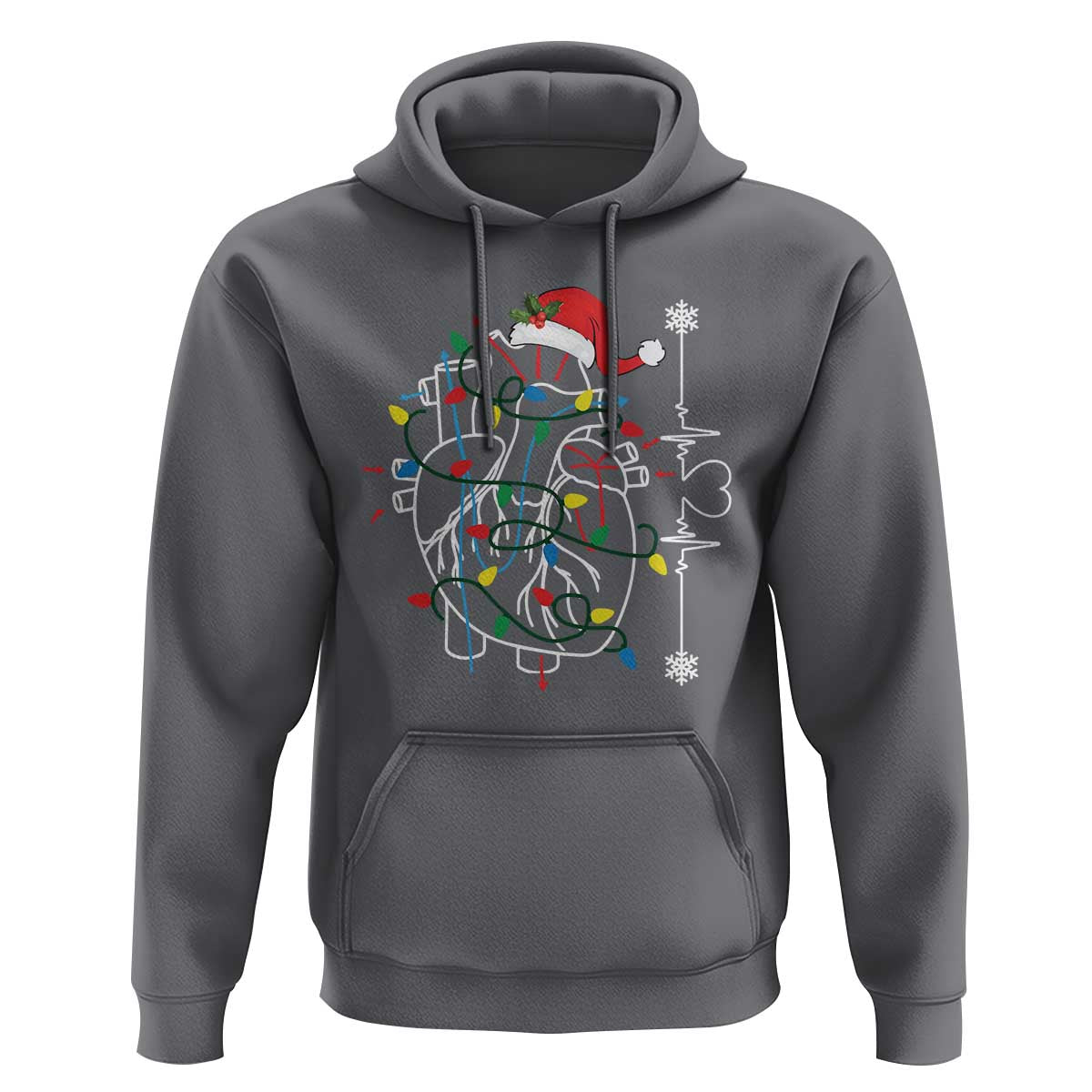 Christmas Cardiac Nurse Hoodie Anatomical Xmas Heart Anatomy