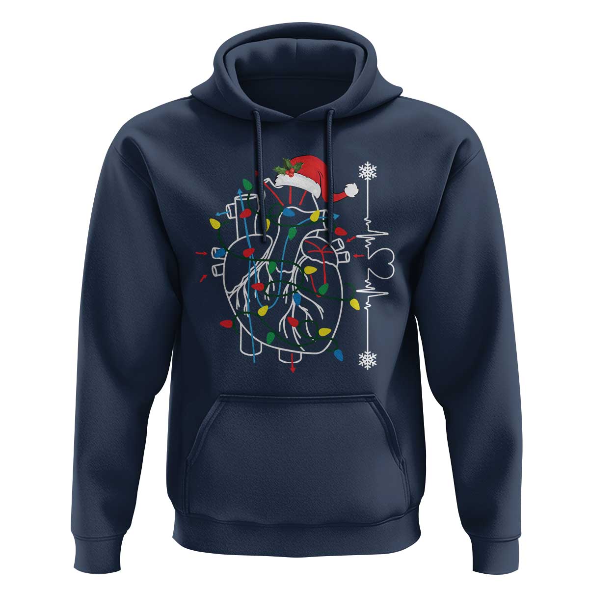 Christmas Cardiac Nurse Hoodie Anatomical Xmas Heart Anatomy