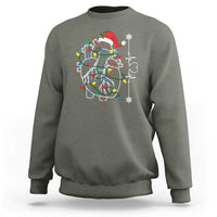Christmas Cardiac Nurse Sweatshirt Anatomical Xmas Heart Anatomy - Wonder Print Shop
