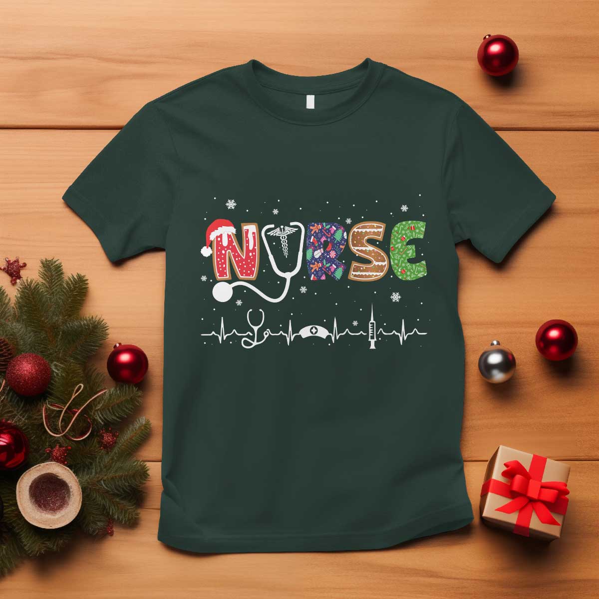 Nurse Christmas T Shirt Nursing RN LPN NP Nicu Xmas Gift - Wonder Print Shop
