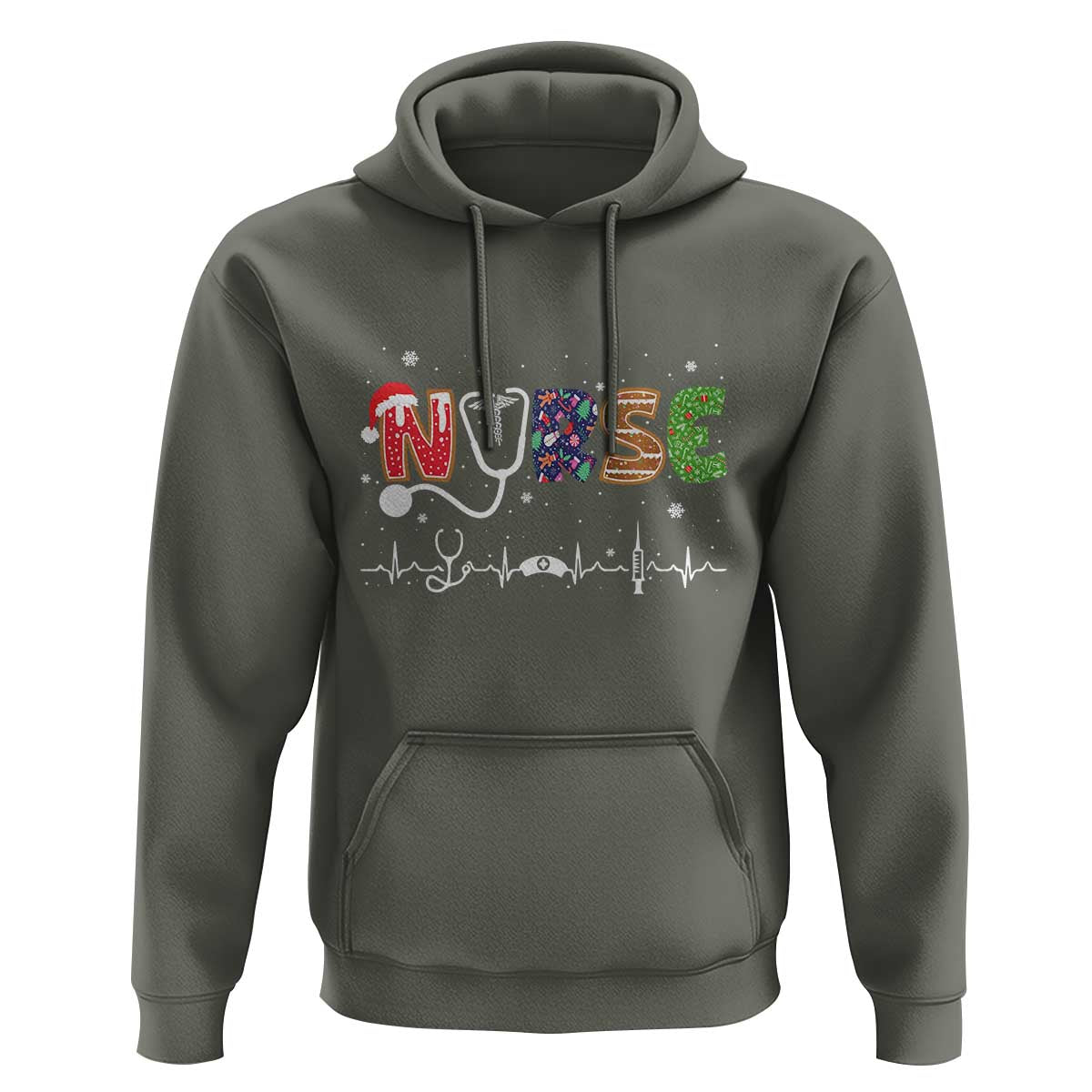 Nurse Christmas Hoodie Nursing RN LPN NP Nicu Xmas Gift