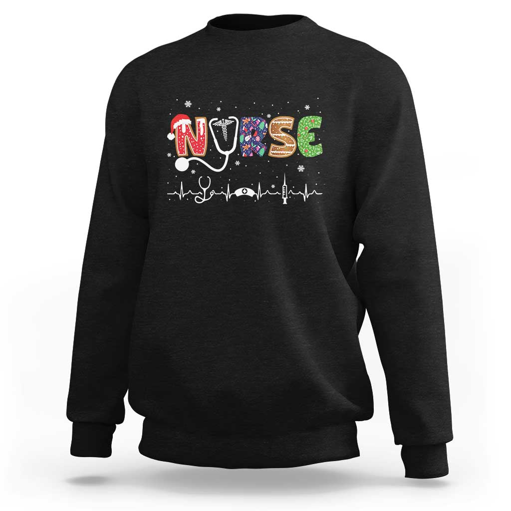 Nurse Christmas Sweatshirt Nursing RN LPN NP Nicu Xmas Gift - Wonder Print Shop