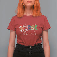 Nurse Christmas T Shirt For Women Nursing RN LPN NP Nicu Xmas Gift - Wonder Print Shop
