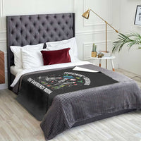 Christmas ER Nurse Throw Blanket Rockin Around Skeleton Emergency Room RN - Wonder Print Shop
