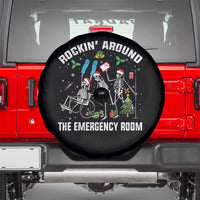 Christmas ER Nurse Spare Tire Cover Rockin Around Skeleton Emergency Room RN - Wonder Print Shop