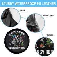 Christmas ER Nurse Spare Tire Cover Rockin Around Skeleton Emergency Room RN - Wonder Print Shop
