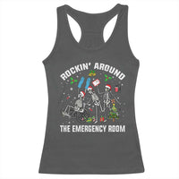 Christmas ER Nurse Racerback Tank Top Rockin Around Skeleton Emergency Room RN - Wonder Print Shop