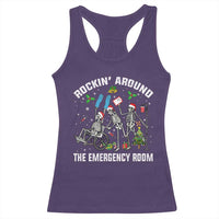 Christmas ER Nurse Racerback Tank Top Rockin Around Skeleton Emergency Room RN - Wonder Print Shop