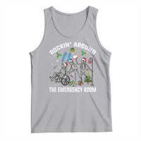 Christmas ER Nurse Tank Top Rockin Around Skeleton Emergency Room RN - Wonder Print Shop
