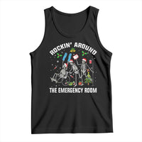 Christmas ER Nurse Tank Top Rockin Around Skeleton Emergency Room RN - Wonder Print Shop