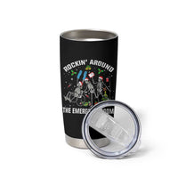 Christmas ER Nurse Tumbler Cup Rockin Around Skeleton Emergency Room RN - Wonder Print Shop