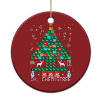 Xmas Chemistry Teacher Christmas Ornament Oh Chemistree Laboratory Lab Tech Teacher Xmas Gift TS10