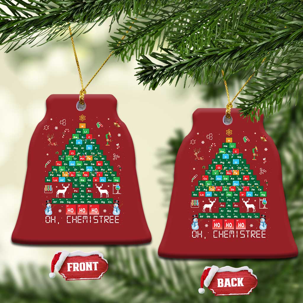 Xmas Chemistry Teacher Christmas Ornament Oh Chemistree Laboratory Lab Tech Teacher Xmas Gift TS10