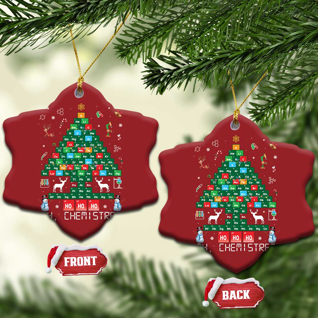 Xmas Chemistry Teacher Christmas Ornament Oh Chemistree Laboratory Lab Tech Teacher Xmas Gift TS10