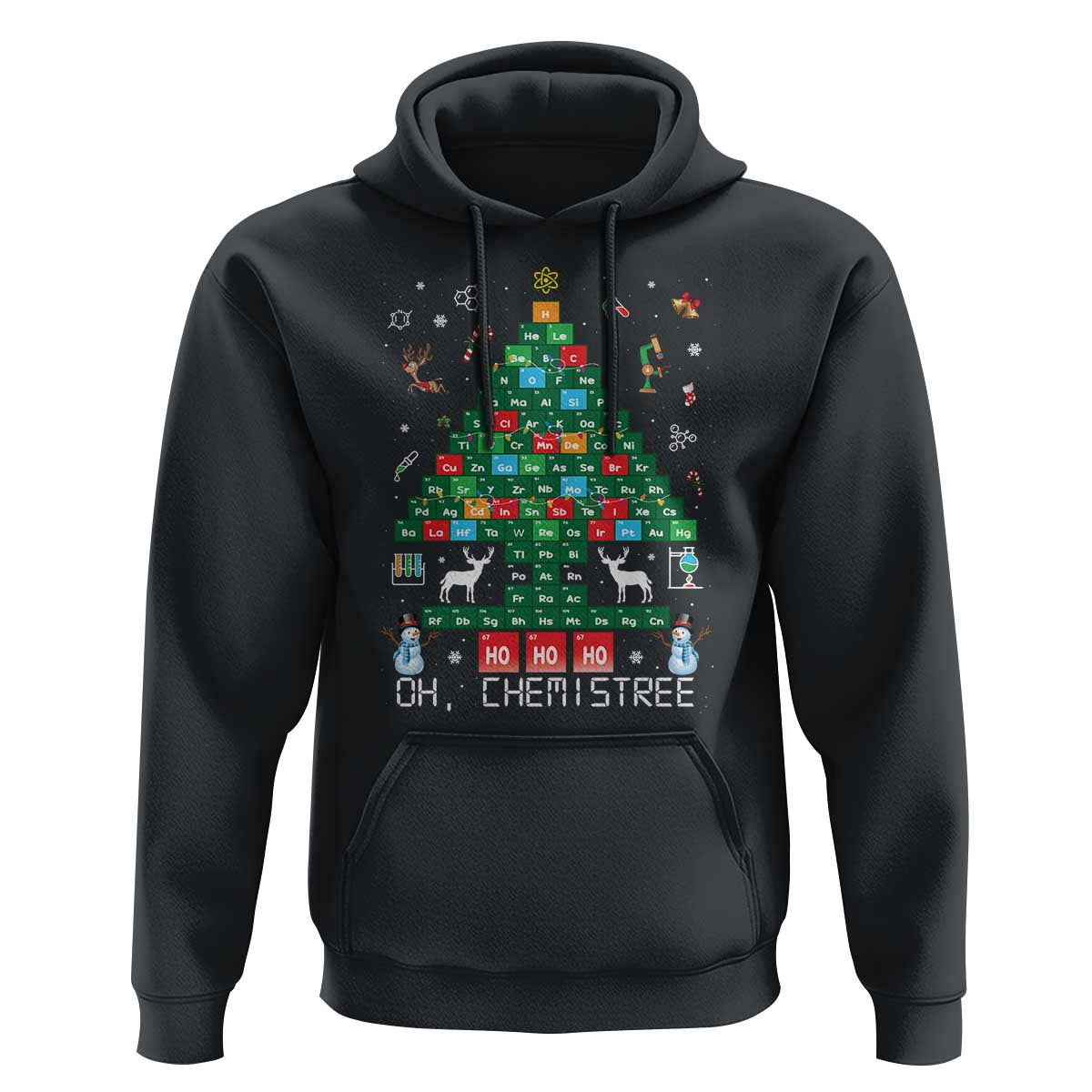 Christmas Chemistry Teacher Hoodie Oh Chemistree Laboratory Lab Tech Teacher Xmas Gift