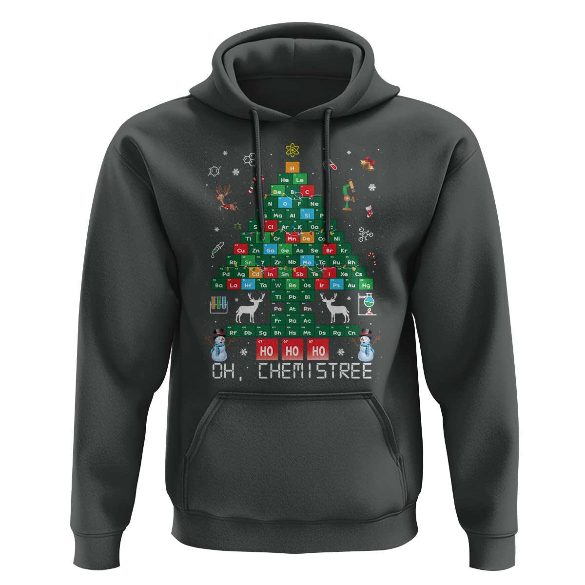Christmas Chemistry Teacher Hoodie Oh Chemistree Laboratory Lab Tech Teacher Xmas Gift